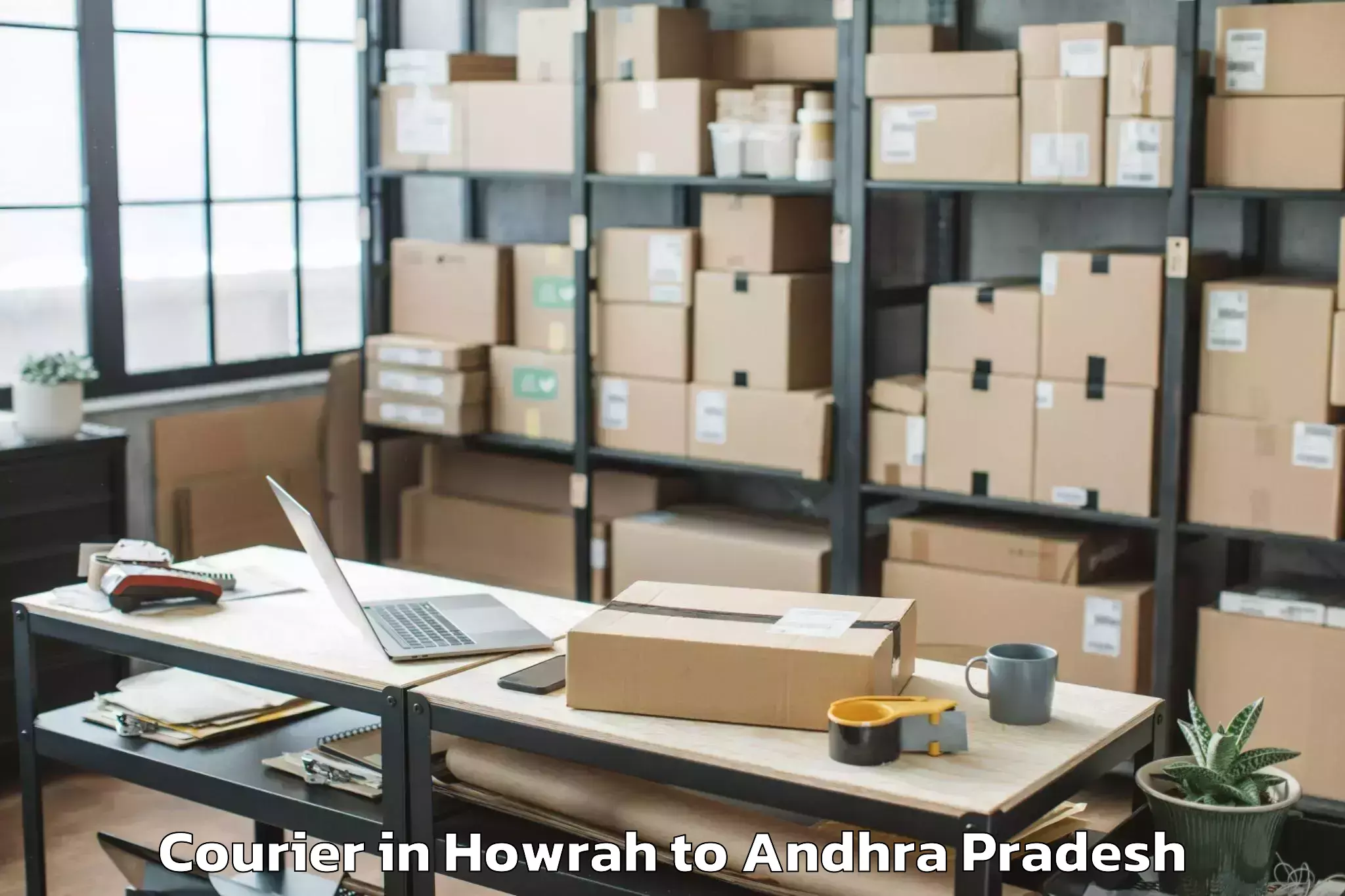 Affordable Howrah to Pedda Kadubur Courier